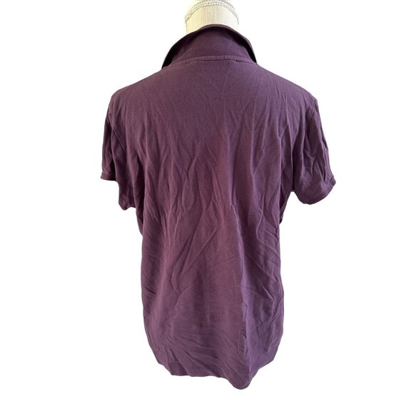 H&M L.O.G.G. Womens Purple Polo Shirt XL Cotton Casual - Picture 4 of 7